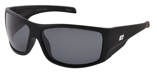CAGE SUNGLASSES - Black frame with Grey polarized lenses