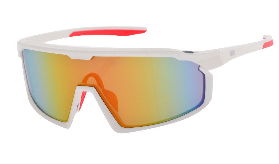 FORTITUDE SUNGLASSES - White frame with Grey lenses & Red mirror coating