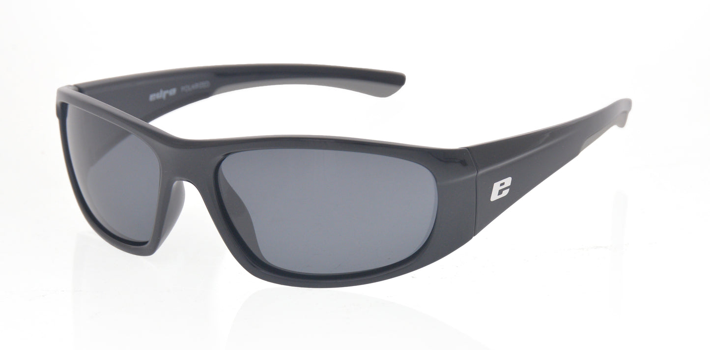 STRATOS SUNGLASSES - Black Frame with Grey Polarized Lenses