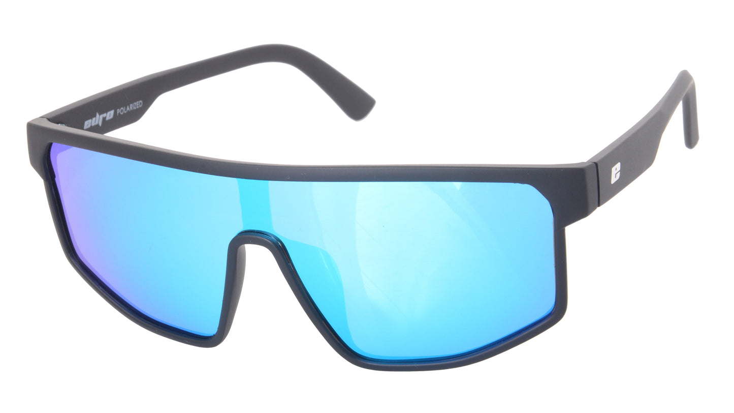 CAVERN SUNGLASSES - Matt Crystal Blue with Grey polarized lenses & Blue mirror coating