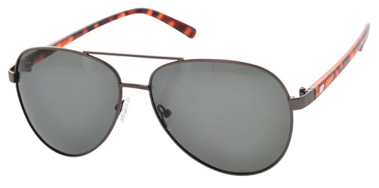 PILOT SUNGLASSES - Gunmetal with Green polarized lenses