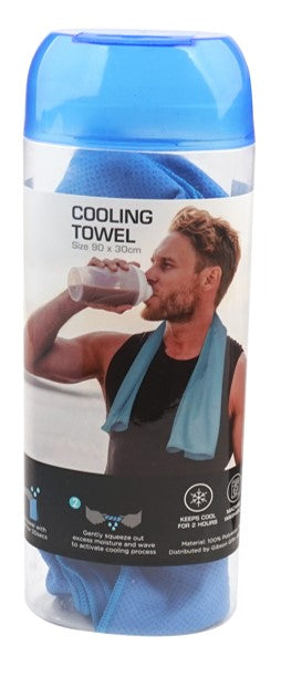 Cooling Towel in Bottle - Blue