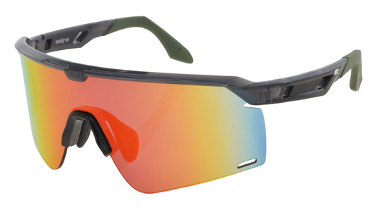 RUSH SUNGLASSES - Grey frame with Grey lenses & Red mirror coating