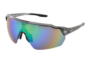 BREEZE SUNGLASSES - Crystal Grey frame with Grey lenses & Green mirror coating