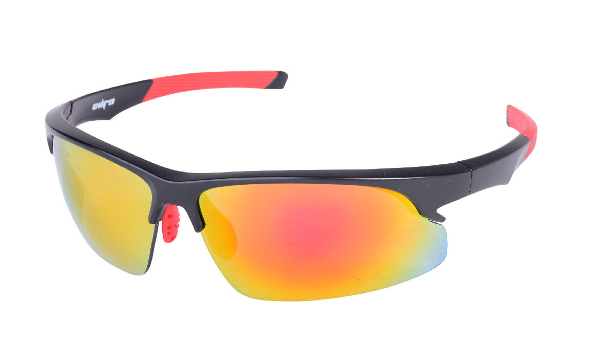 BIKE - Black frame with Grey lenses & Red mirror coating