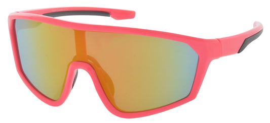 SHIELD - Kids Pink/Black frame with Grey lens & Red mirror coating