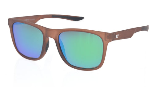 BYRON SUNGLASSES - Matt Crystal Brown frame with Grey polarized & Green mirror coating (Copy)