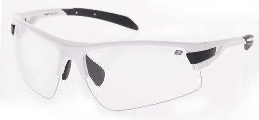 DESCENT SUNGLASSES - White frame with Clear to Grey Photochromatic lenses